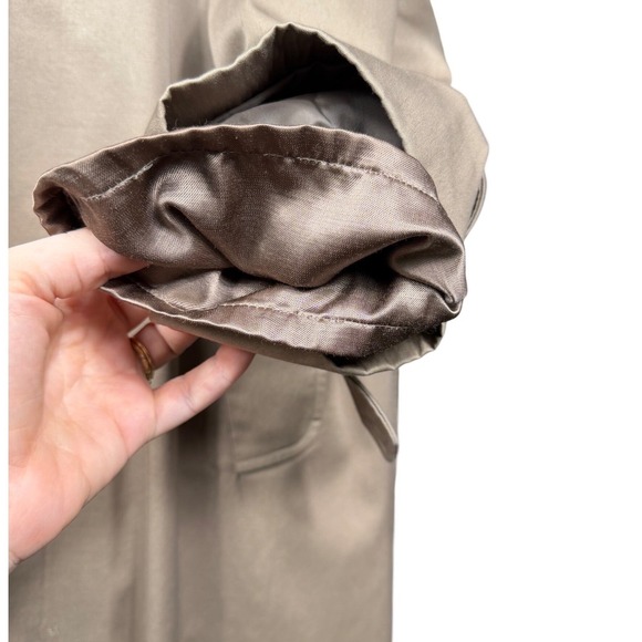 Vintage Worthington Women's Tan Double Breasted Belted Trench Coat Size 18T - Picture 5 of 12